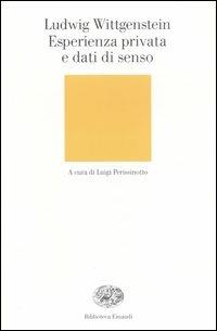 Esperienza privata e dati di senso - Ludwig Wittgenstein - copertina