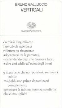 Verticali - Bruno Galluccio - copertina