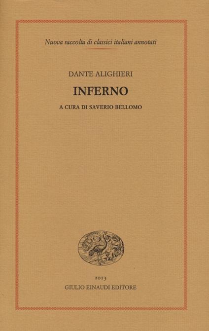 Inferno - Dante Alighieri - copertina