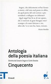 Antologia della poesia italiana. Vol. 4: Il Cinquecento - copertina