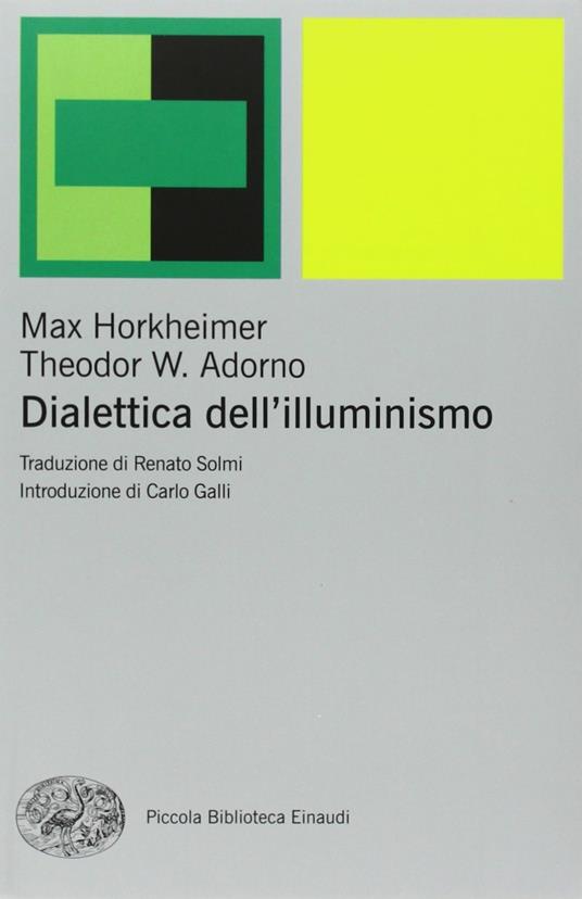 Dialettica dell'illuminismo - Max Horkheimer,Theodor W. Adorno - copertina