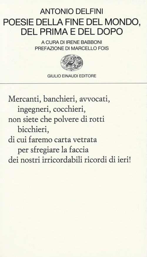 Poesie della fine del mondo, del prima e del dopo - Antonio Delfini - copertina