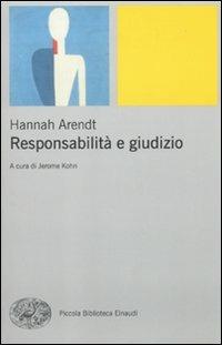 Responsabilità e giudizio - Hannah Arendt - copertina