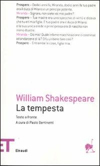 La tempesta. Testo inglese a fronte - William Shakespeare - copertina