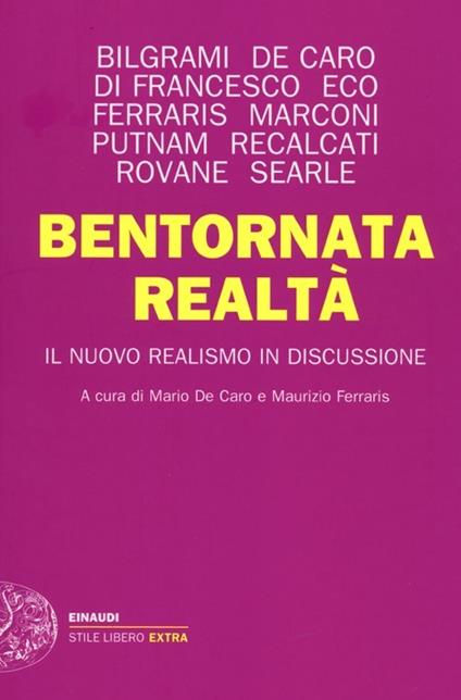 Bentornata realtà. Il nuovo realismo in discussione - copertina