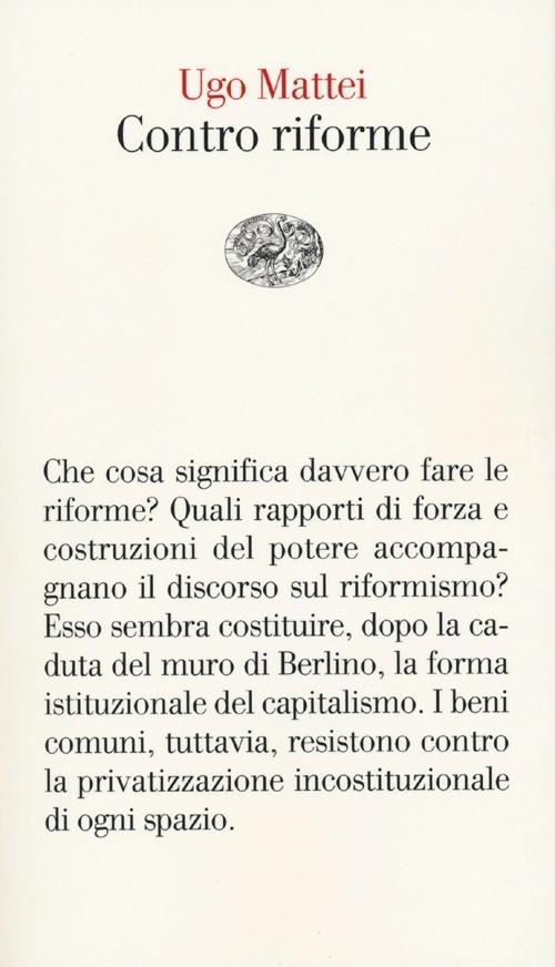 Contro riforme - Ugo Mattei - copertina
