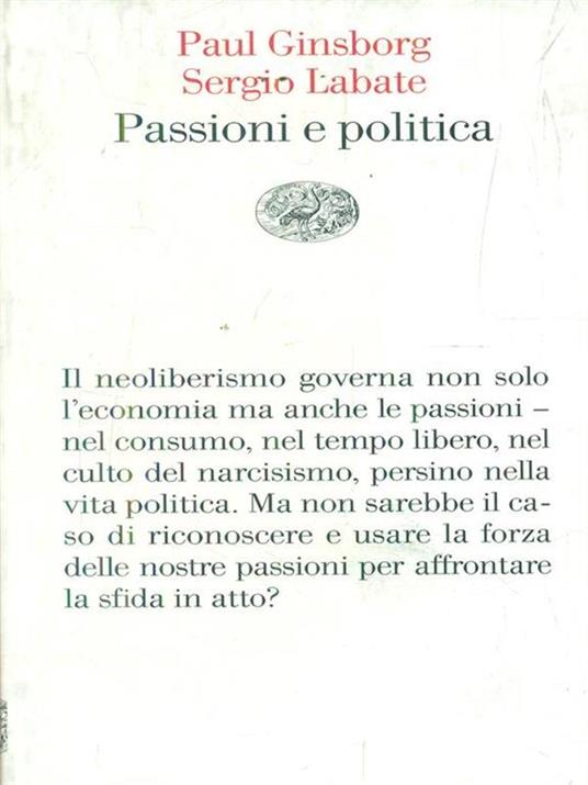 Passioni e politica - Paul Ginsborg,Sergio Labate - copertina