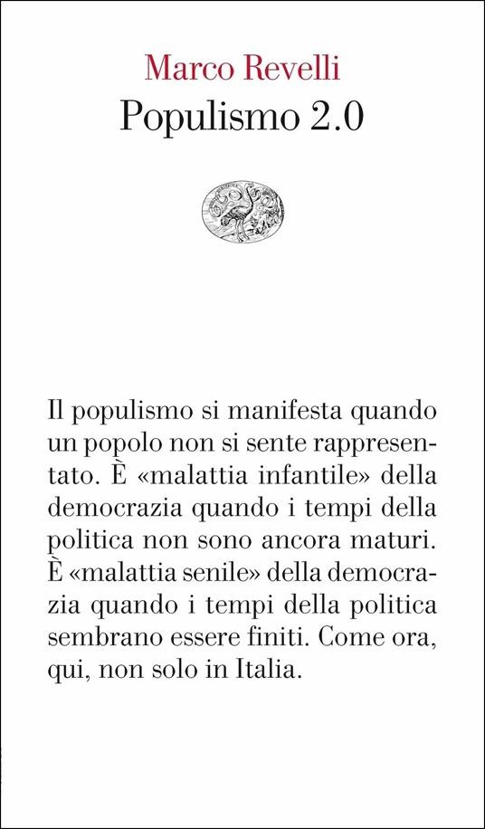Populismo 2.0 - Marco Revelli - copertina