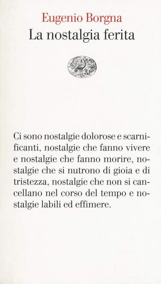 La nostalgia ferita - Eugenio Borgna - copertina