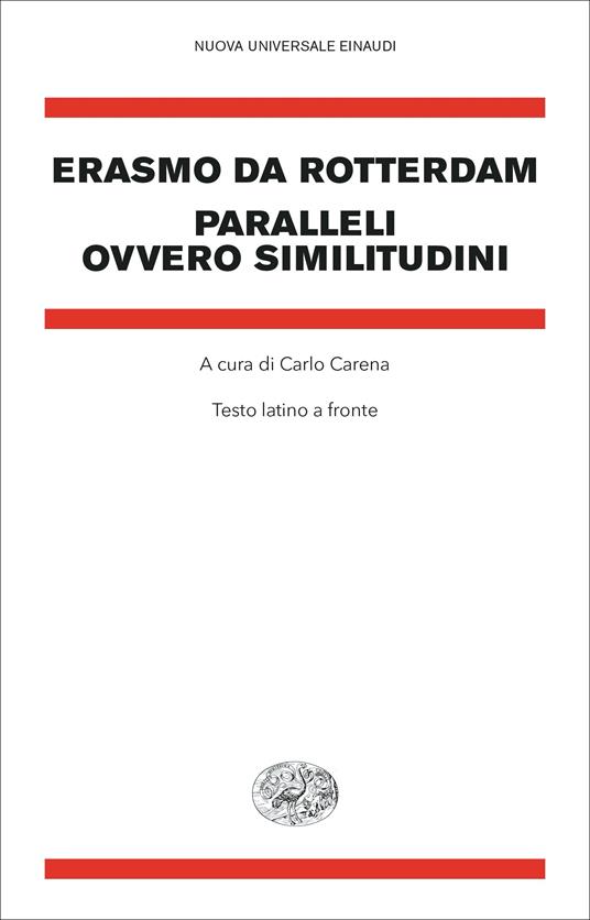 Paralleli ovvero similitudini - Erasmo da Rotterdam - copertina