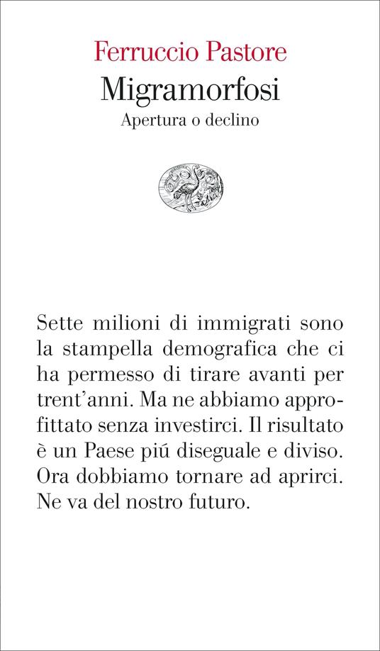 Migramorfosi. Apertura o declino - Ferruccio Pastore - copertina