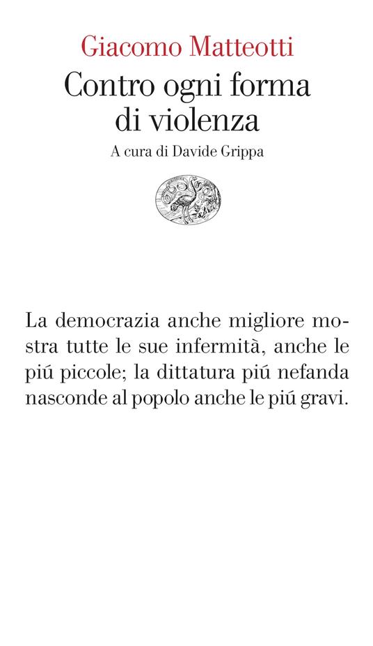 Contro ogni forma di violenza - Giacomo Matteotti - copertina