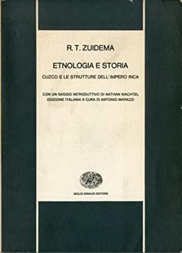 Etnologia e storia - R. T. Zuidema - copertina