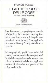 Il partito preso delle cose - Francis Ponge - copertina