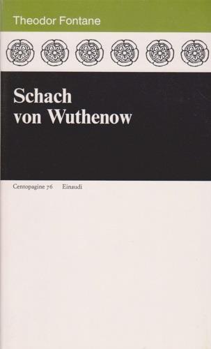 Schach von Wuthenow - Theodor Fontane - copertina