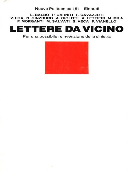 Lettere da vicino. Per una possibile reinvenzione della sinistra - 3