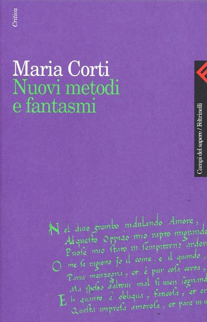 Nuovi metodi e fantasmi - Maria Corti - copertina