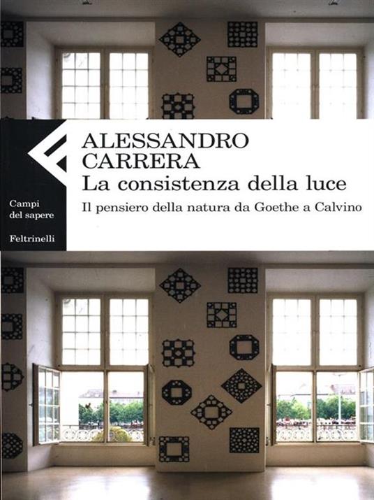 La consistenza della luce. Il pensiero della natura da Goethe a Calvino - Alessandro Carrera - copertina