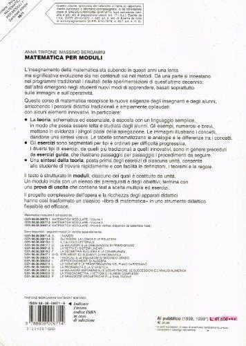 Matematica per moduli. Per le Scuole. Vol. 1 - Anna Trifone,Massimo Bergamini - 2