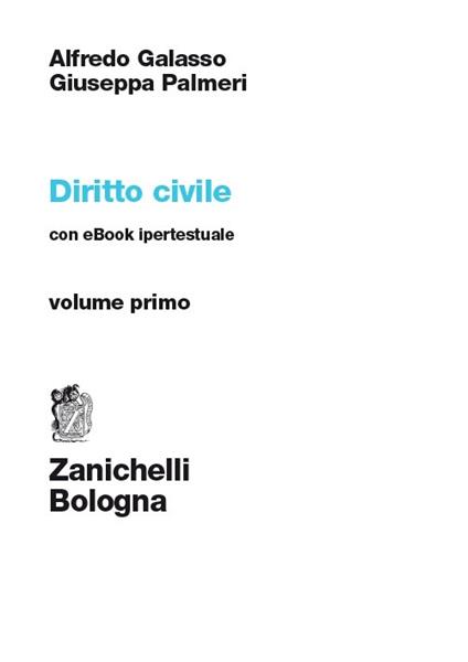 Diritto civile. Con e-book. Vol. 1 - Alfredo Galasso,Giuseppa Palmeri - copertina