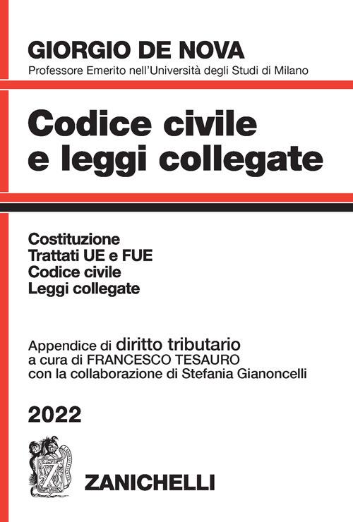 Codice civile e leggi collegate 2022. Con appendice di diritto tributario - Giorgio De Nova - copertina