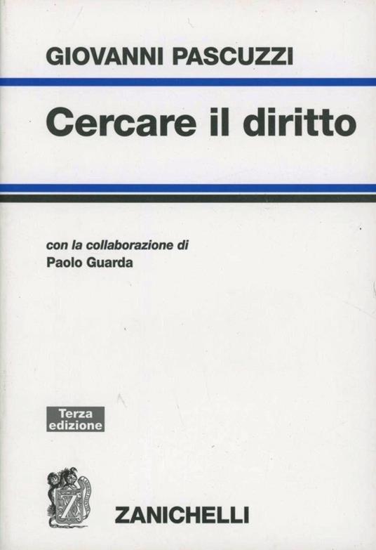 Cercare il diritto - Giovanni Pascuzzi - copertina