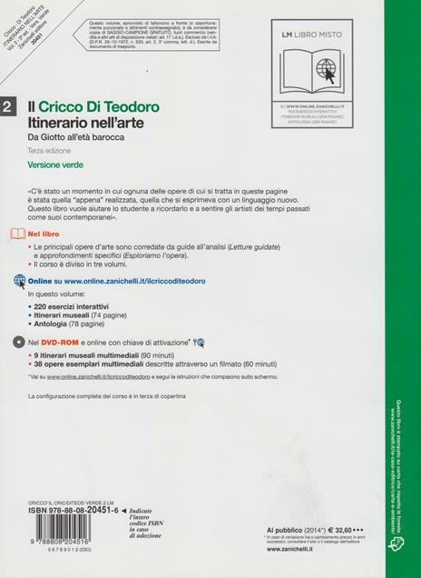  Il cricco di Teodoro. Itinerario nell'arte. Ediz. verde. Con espansione online. Vol. 2: Da Giotto all'età barocca. - 2