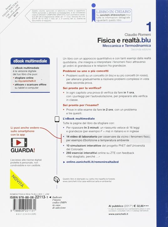  Fisica e realtà.blu. Con Contenuto digitale (fornito elettronicamente). Vol. 1: Fondamenti dinamica e termodinamica - 2