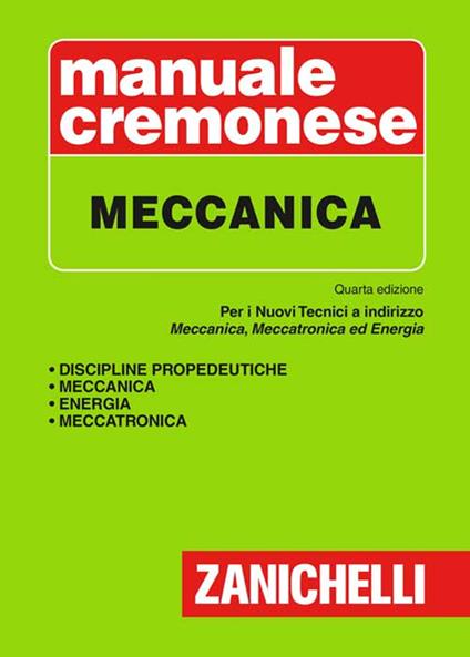 Manuale cremonese di meccanica - copertina