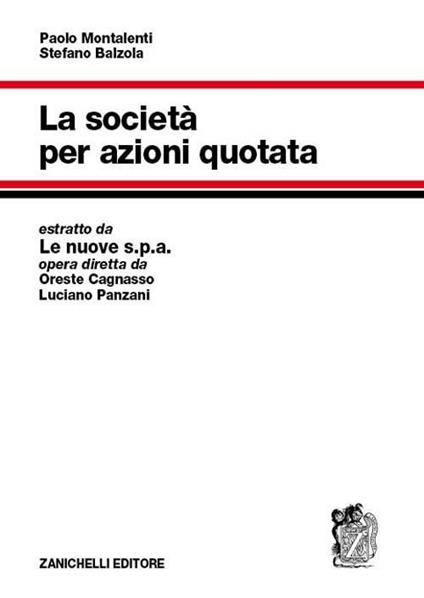 La società per azioni quotata - Paolo Montalenti - copertina