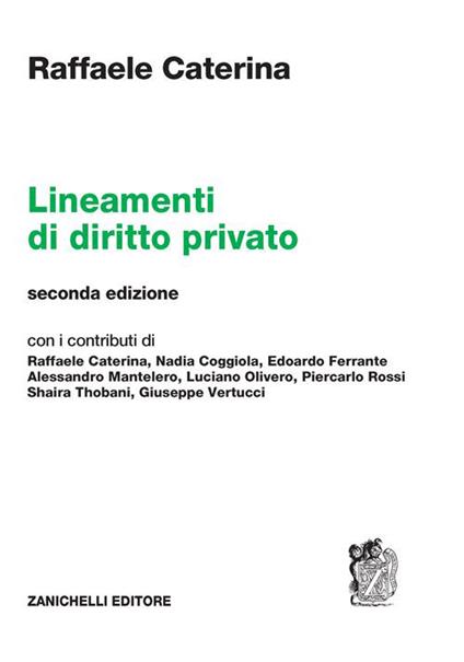Lineamenti di diritto privato - Raffaele Caterina - copertina