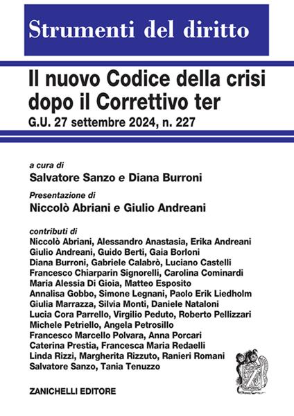 Il nuovo codice della crisi dopo il Correttivo ter G.U. 27 settembre 2024, n. 227 - copertina