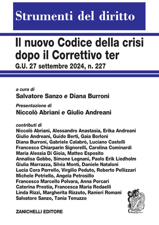 Il nuovo codice della crisi dopo il Correttivo ter G.U. 27 settembre 2024, n. 227 - copertina