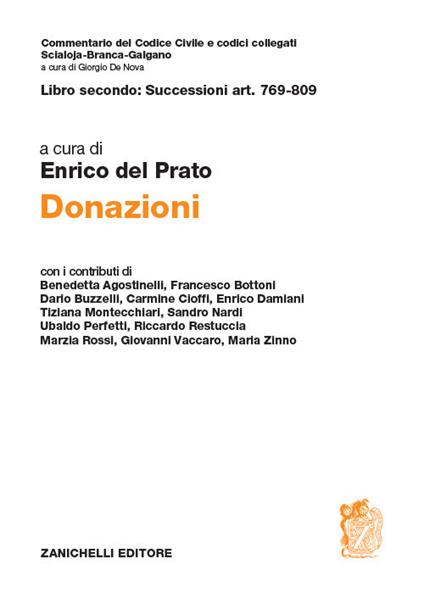 Libro terzo: Successioni art. 769-809. Donazioni - copertina