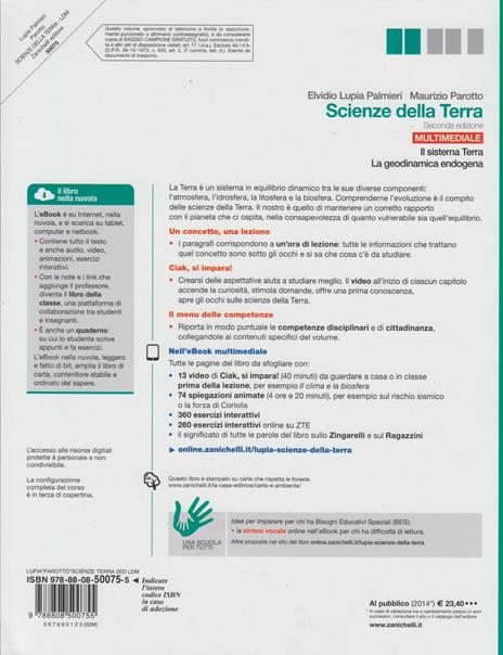  Scienze della terra. Per le Scuole superiori. Con e-book. Con espansione online -  Elvidio Lupia Palmieri, Maurizio Parotto - 2