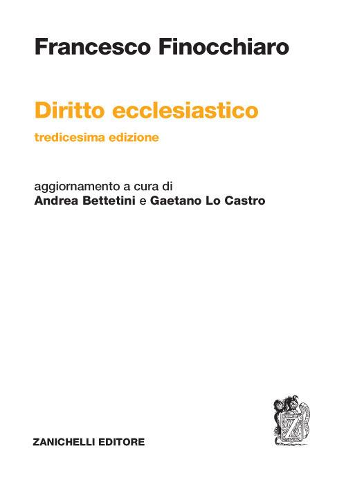Diritto ecclesiastico - Francesco Finocchiaro - copertina