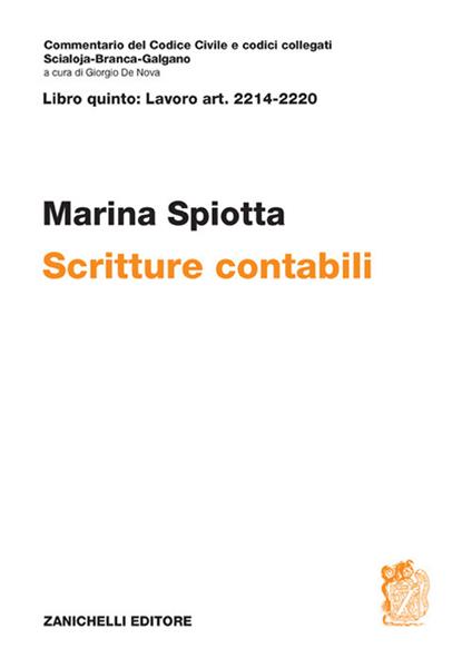 ART. 2214-2220. Scritture contabili - Marina Spiotta - copertina