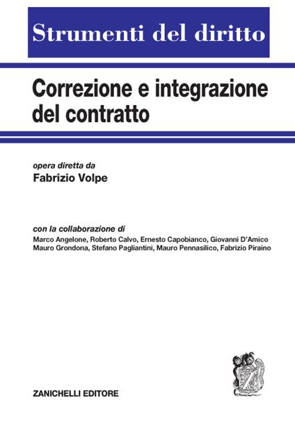 Correzione e integrazione del contratto - Fabrizio Volpe - copertina