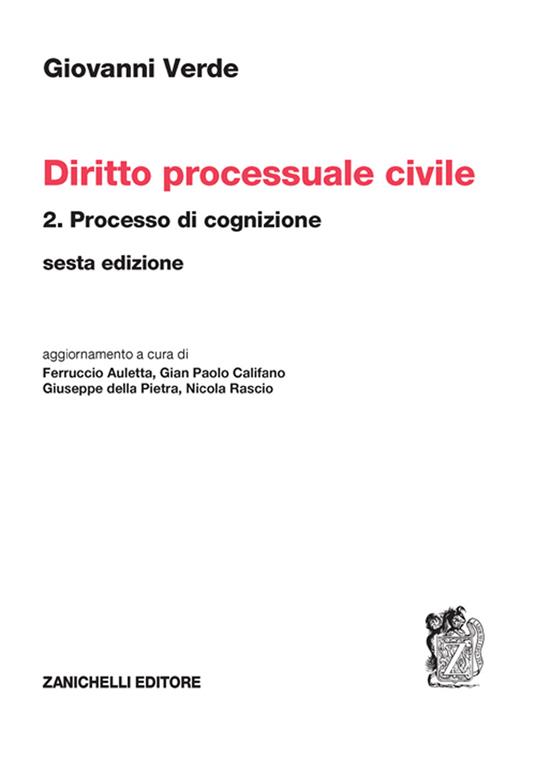 Diritto processuale civile. Vol. 2: Processo di cognizione - Giovanni Verde - copertina