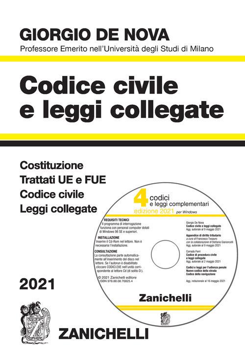 Codice civile e leggi collegate 2021. Con CD-ROM - Giorgio De Nova - copertina