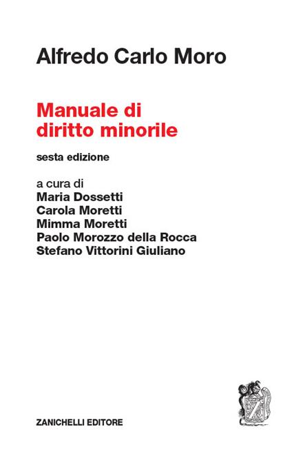 Manuale di diritto minorile - Alfredo Carlo Moro - copertina