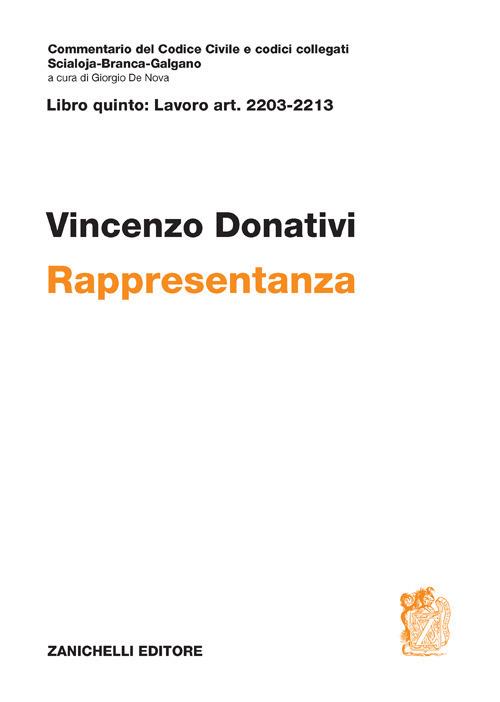 Rappresentanza - Vincenzo Donativi - copertina