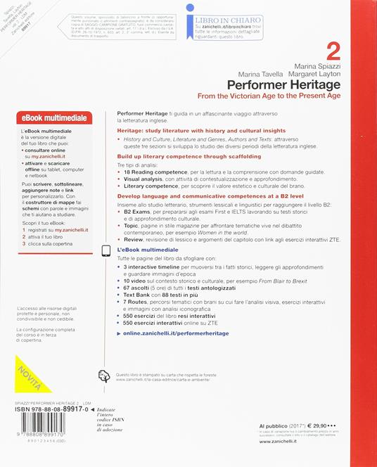  Performer heritage. Con aggiornamento online. Vol. 2: From the Victorian age to the present age - 2
