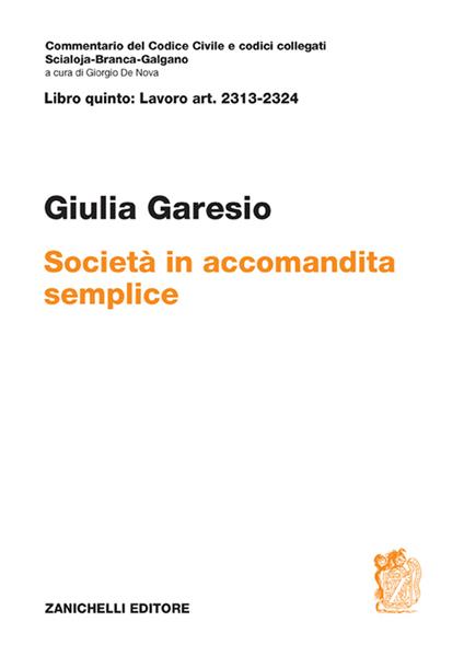 Art. 2313-2324. Società in accomandita semplice - Giulia Garesio - copertina