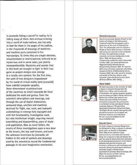 Leonardo's Machines. Secrets and Inventions in the Da Vinci Codices - Mario Taddei,Edoardo Zanon,Domenico Laurenza - 8
