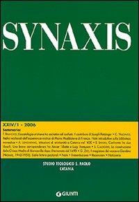 Quaderni di Synaxis. Vol. 24/1 - copertina