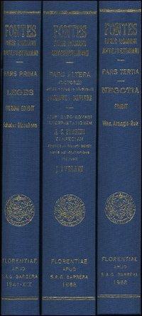 Fontes Juris Romani Antejustiniani - copertina