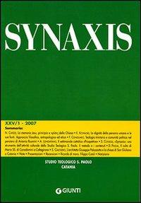 Quaderni di Synaxis. Vol. 25/1 - copertina