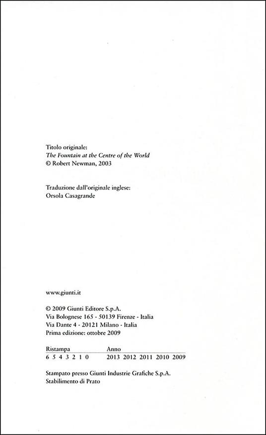 La fontana al centro del mondo - Robert Newman - 2
