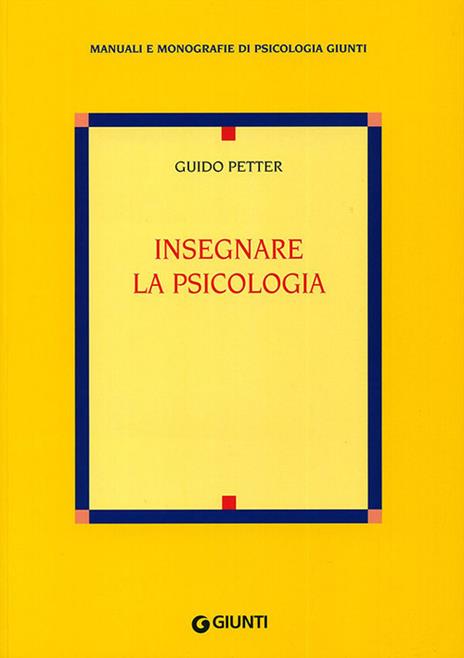Insegnare la psicologia - Guido Petter - copertina